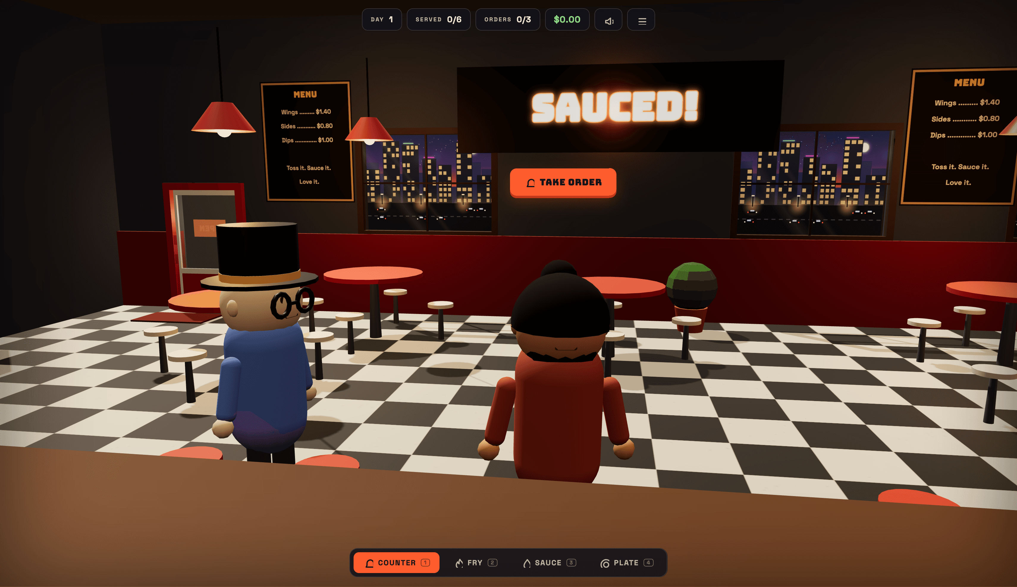 SAUCED: Wing Shop Simulator